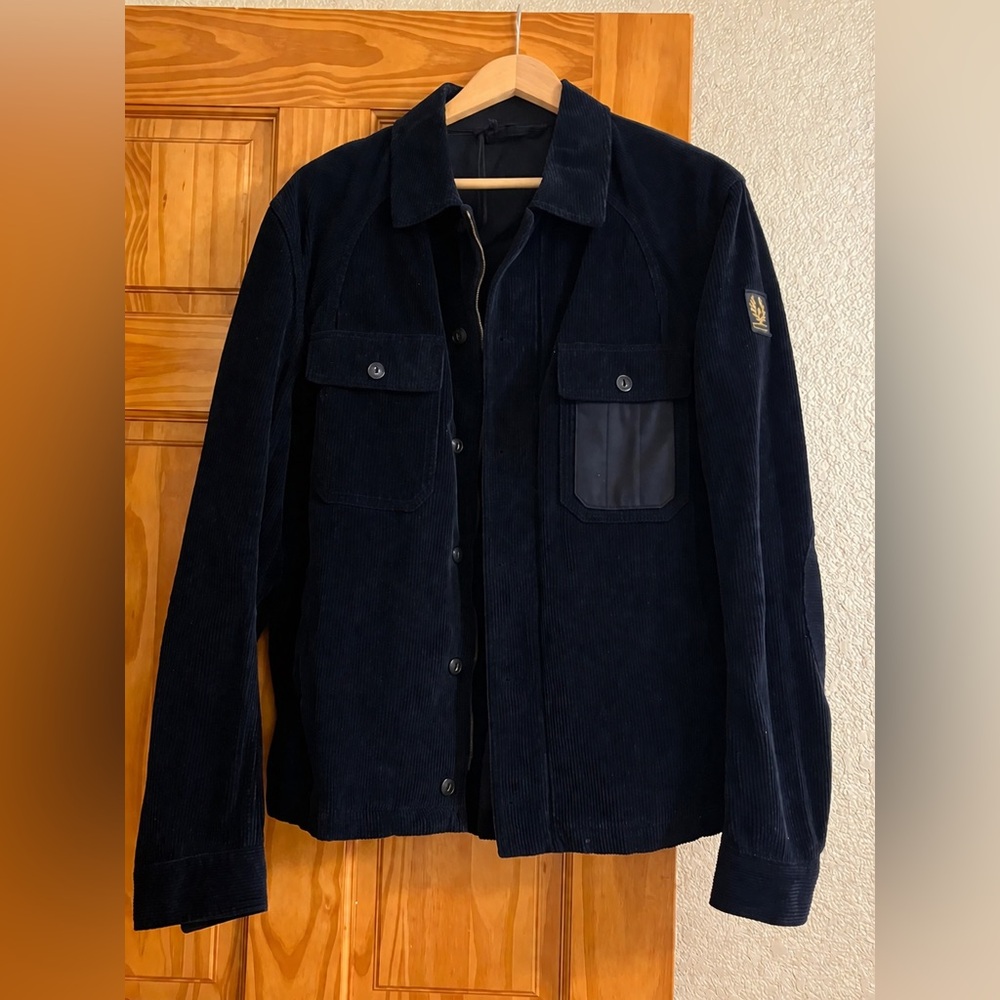 Belstaff Navy Corduroy Overshirt Jacket
